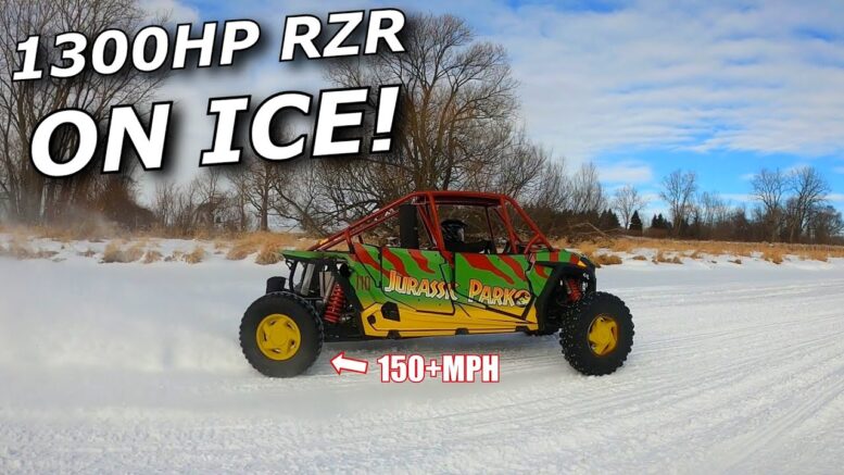 Driving a 1300 HP RZR on a Frozen River?